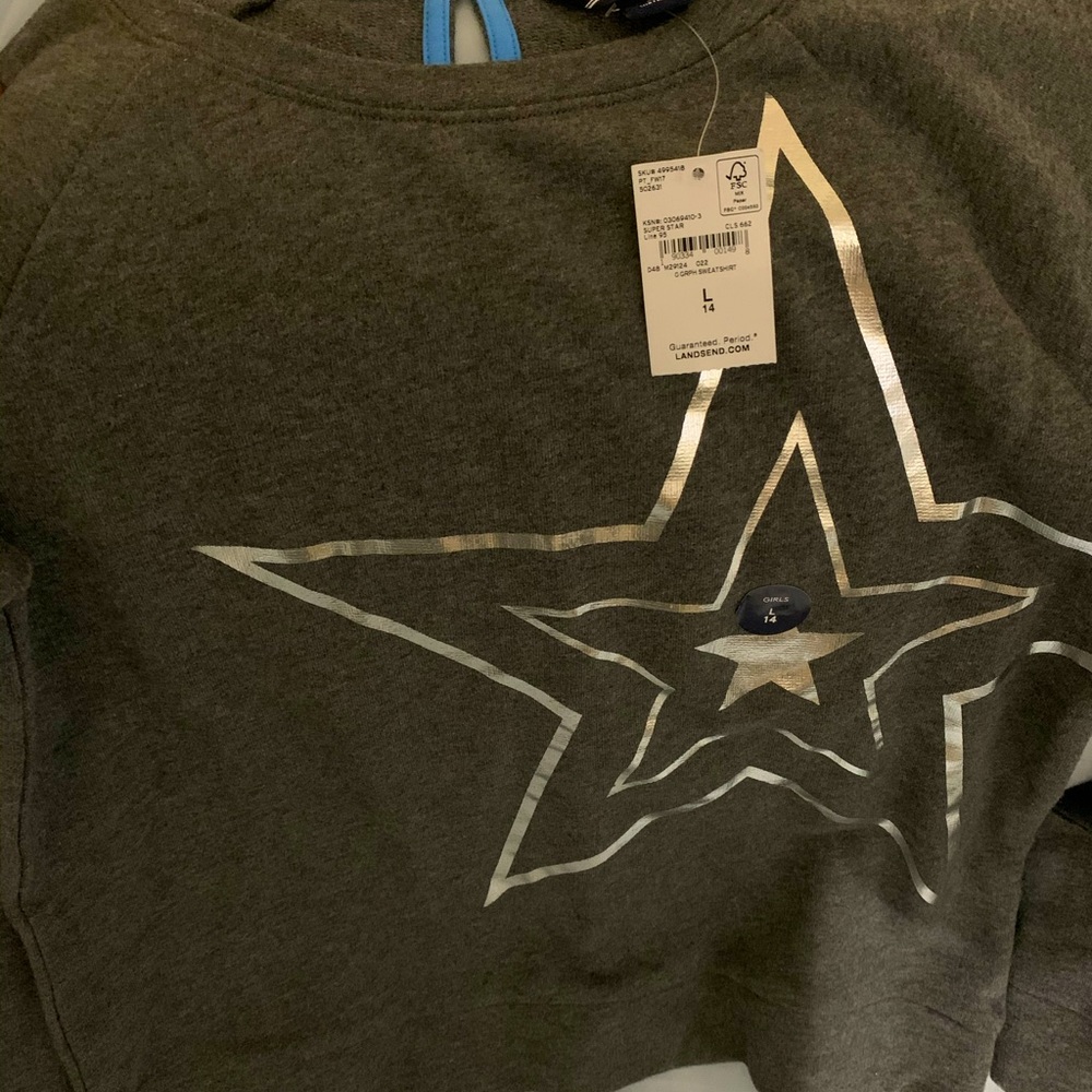 Young girl beautiful combined color sweater
